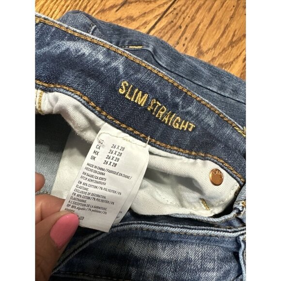 American Eagle Outfitters 360 Extreme Flex Womens Jeans 24x28 Slim Straight J75 - Picture 4 of 9